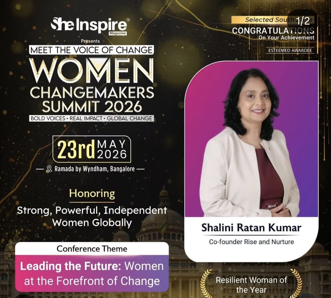 Women Changemakers Summit 2026 recognition poster for Shalini Ratan Kumar