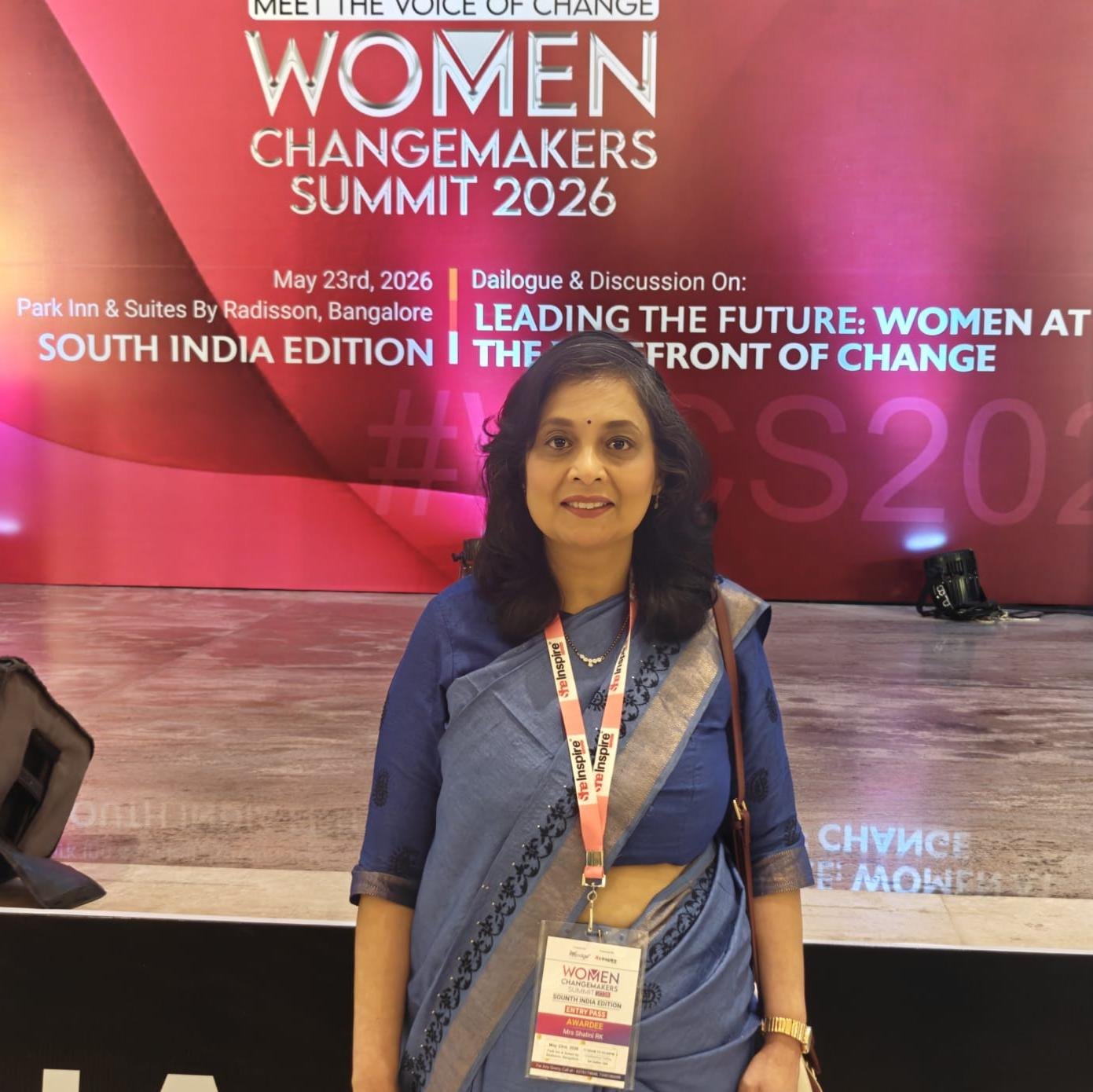 Shalini at Women Changemakers Summit 2026 venue